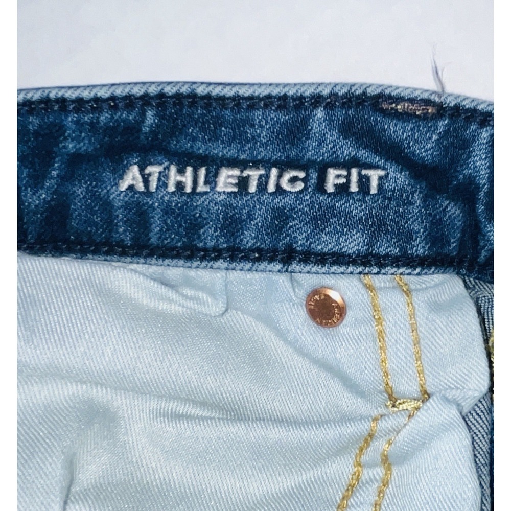 American Eagle Jeans Men's 34x30 Blue Athletic Fit Stretch Mallsoft - Picture 4 of 5